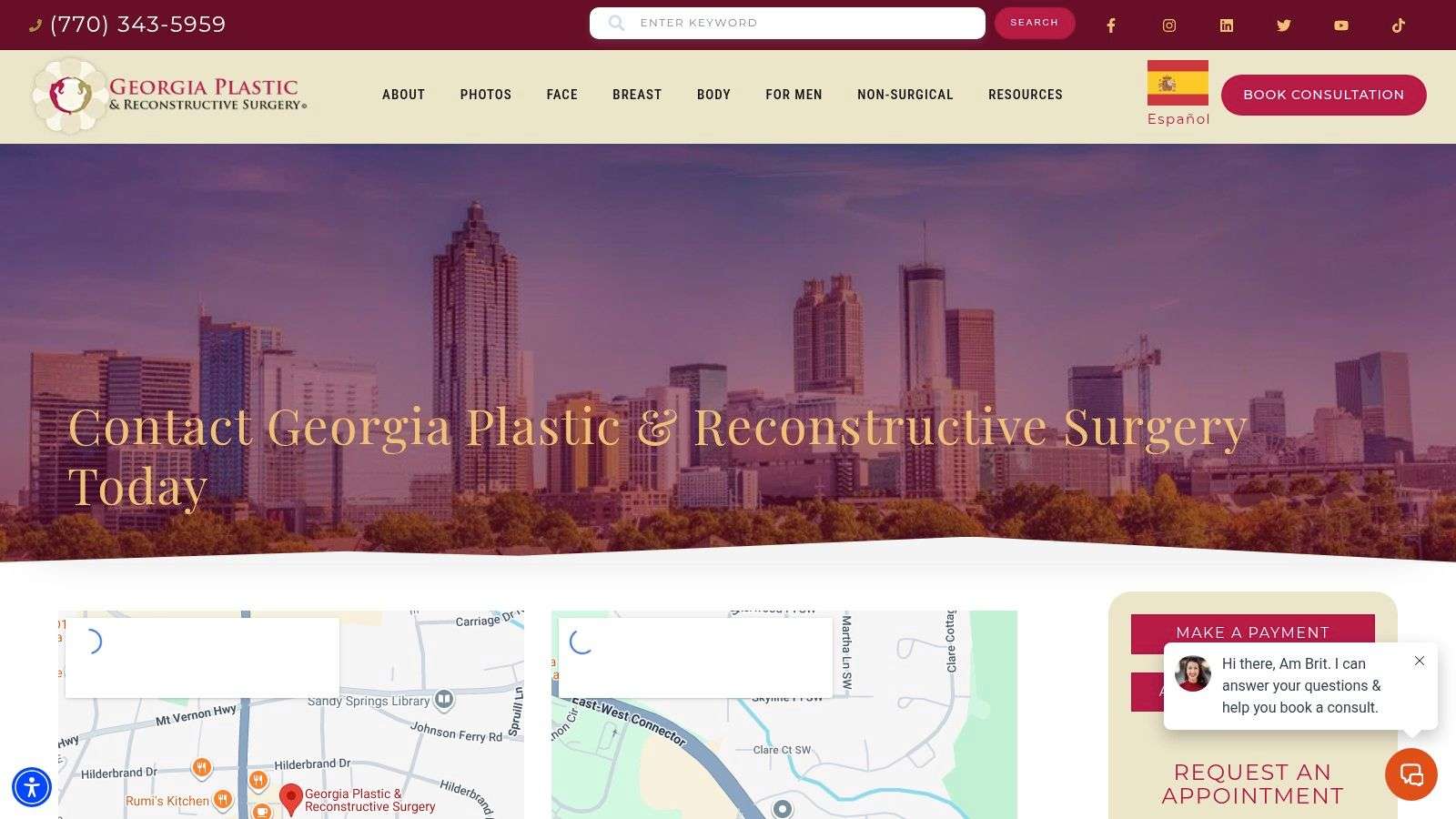 Screenshot from https://georgiaplastic.com/contact-us/